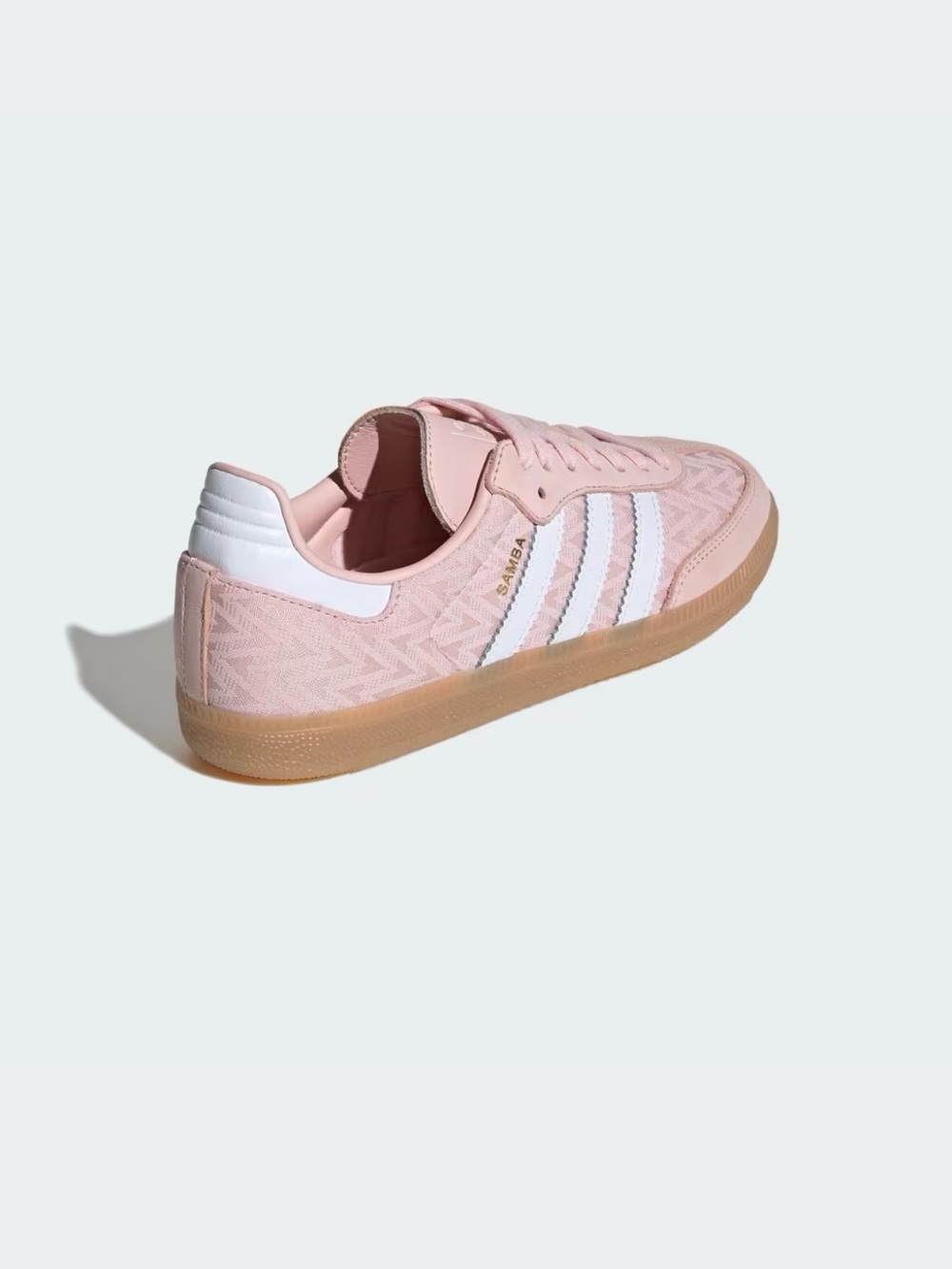 adidas Samba Low-Profile Sneaker in Light Pink and White - Picture 5 of 8